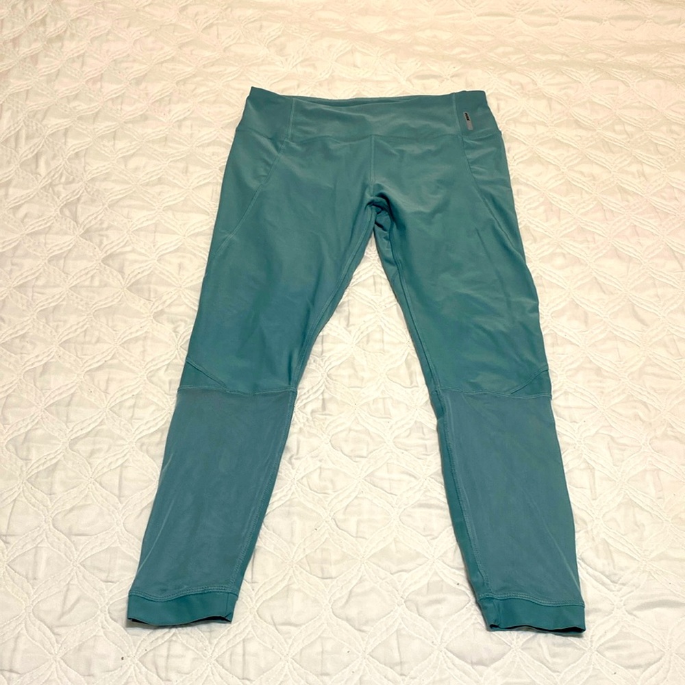 Mint Workout Leggings- Criss Cross style LG